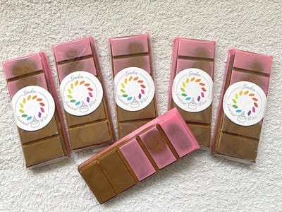 Waxmelts PEONY & BLUSH SUEDE waxmelt parfum geur - Linden - handgemaakt - 100% sojawax - aromatic - voor geurbrander - huisparfum -