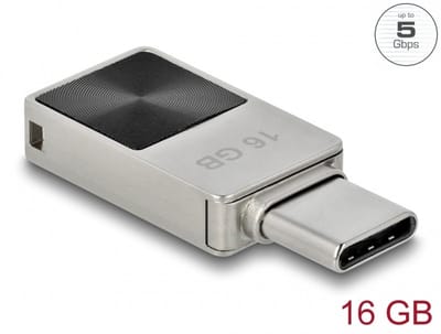 Delock Mini USB 5 Gbps USB-C™ Memory Stick 16 GB - Metal Housing
