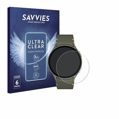 Savvies - Screenprotector voor Samsung Galaxy Watch 7 (44 mm) - Folie Beschermfolie transparant 6 Stuks