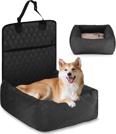 Honden Autostoelhoes en Draagbare Verhoger - 2-in-1 Hondenbed voor Veilig en Comfortabel Hondenvervoer