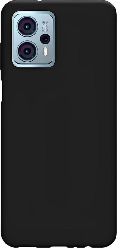 Siliconen Back Cover hoesje geschikt voor Motorola Moto G53 | TPU Case Backcover Beschermhoes | Softcase Achterkant | Zwart