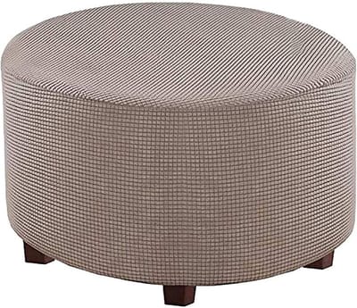 Poef Hoezen - Voetenbank Beschermer - Woonkamer Decoratie - Stretch Stof - 25-35CM - Gestreept