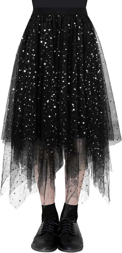 Dames Irregulaire Elastische Hoge Taille Gelaagde Tulle Rok - Ballet Tutu, Prom Party, A-lijn Midi Rok voor Vrouwen en Meisjes