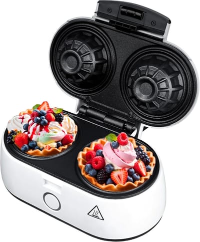 Wafelijzer - Wafelmaker - Lekkere Wafels Bakken - Thermostaatregeling - 4 Wafels - Zwart