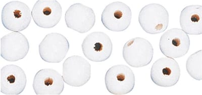 Rayher hobby kralen van hout - wit - Dia 6 mm - 230x stuks - DIY sieraden maken - Kralen rijgen
