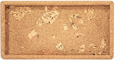 Dienblad QUERCO kurk rechthoekig 28x14.5x1.5 cm - rock - SET/2