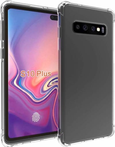 Ntech Hoesje Geschikt Voor Samsung Galaxy S10+ Plus Transparant Anti Shock Back hoesje