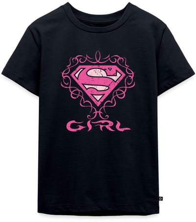 Superman Super Girl S Schild Premium T Shirt Kinderen