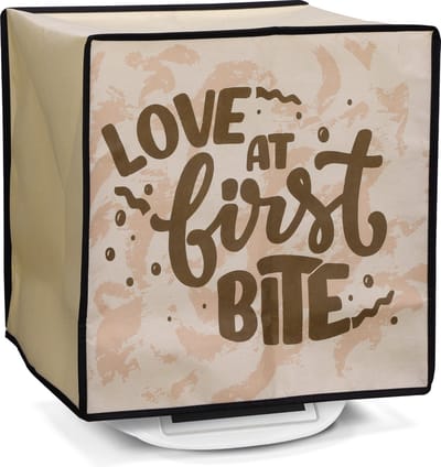 kwmobile Beschermhoes geschikt voor Thermomix Thermomix TM5 / TM6 - Hoes voor keukenmachine in donkerbruin / lichtbruin / beige - Love at first bite design