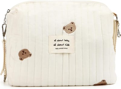 Dailygoods- Luiertas Draagbaar - Katoenen Luiertas - 25 x 17 x 10 cm - Lichtgewicht - Huidvriendelijk - Ideaal voor Moeders - Baby Tas