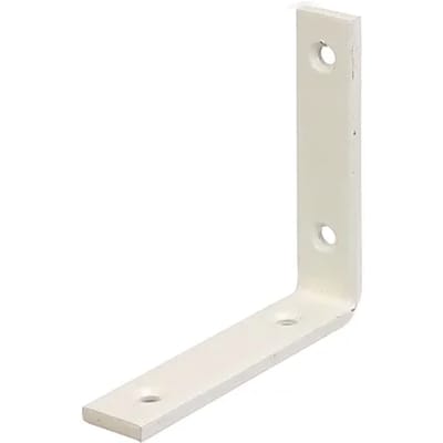 Alberts Verbindingshoek - Wit Geplastificeerd Staal - 100x100x20mm