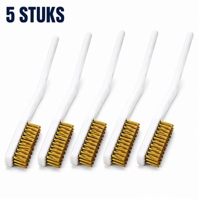 BukkitBow - Set van 5 Koperborstels - Messing Bougieborstel - Industriële Reinigingsborstels voor Roest en Verfreiniging - Geschikt voor Staalborstelen