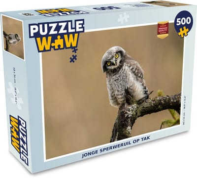 Puzzel Jong - Sperweruil - Tak - Legpuzzel - Puzzel 500 stukjes