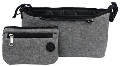 Luiertas voor kinderwagen | Opbergtas voor kinderwagen | Tas voor kinderwagen | Tas voor kinderwagenaccessoires | Compact en universeel, past op elke kinderwagen | Grijs