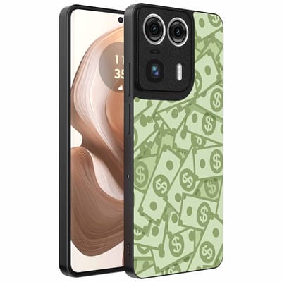 Geschikt voor Motorola Edge 50 Ultra Telefoonhoesje met Geld Opdruk - TPU Backcover Case With Money Design - Smartphonica geschikt voor Motorola Edge 50 Ultra