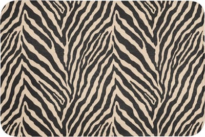 Badmat 90x60 cm - Antislip - Zebra - Klassiek - Zwart - Badmatten voor badkamer - Badkamermat - Douchemat - Badkamer mat