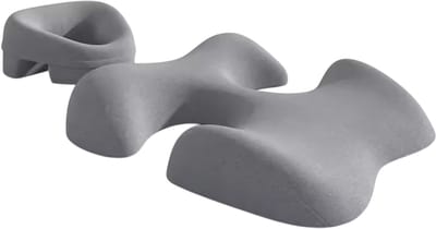 Gezichtskussen Massage – Ergonomisch Salon Kussen met Ademgat voor Spa, Gezichtsbehandelingen, Wimper Extensions en Massagebed - Lichtgrijs