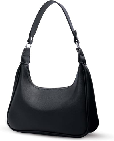 Elegante schoudertas voor dames in zwart, stijlvolle handtas voor dagelijks gebruik en uitgaan