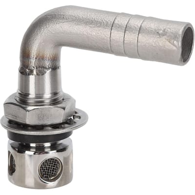 Brandstofafvoer 90 graden 316 Roestvrij Staal 4 Gaten Marinekwaliteit Benzinetank Jacht Hardware Fitting M16 gray