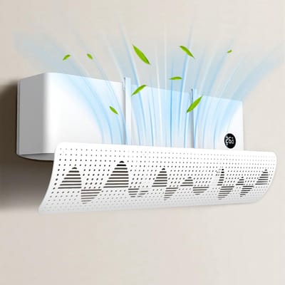Thijox - Universele Windgeleider voor Airconditioning - Efficiënte Luchtverdeling - Verstelbare en Duurzame Ventilatorkap - Perfect voor Thuis, Kantoo