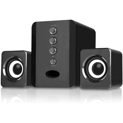 D-202 USB bekabelde combinatieluidsprekers Computerluidsprekers Bass Stereo Muziekspeler Subwoofer Klankkast zwart