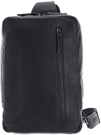 LEONHARD HEYDEN Leren schoudertas slingtas Den Haag Crossbag 6761 Schwarz zwart
