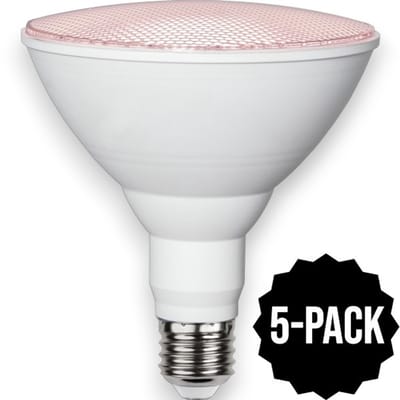 5-Pack | Voor planten - Reflector lamp - E27 - 16W - Rood