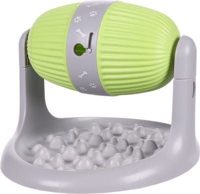 Flamingo snoepjesverdeler hond – geschikt voor hondensnacks - interactief speelgoed – 16,5 cm – limegroen