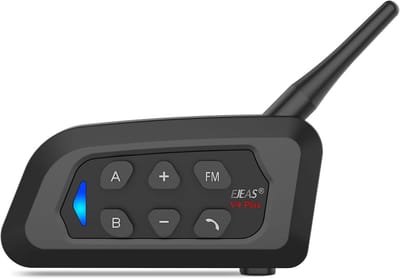 Motorhelm Communicatie - Bluetooth Headset - Groepsgesprekken Rijden - Tot 4 Personen - 1500 Meter - Zwart