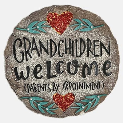 Decoratieve Tuinsteen - Uniek Cadeau voor Grootouders - Herinneringsteen voor Buiten