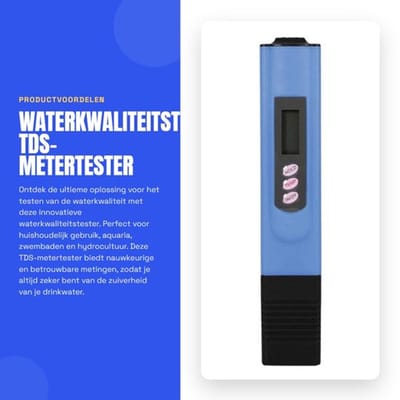 Waterkwaliteitstester - TDS-Metertester - Ideaal voor drinkwater en aquaria - Geel (blauw) - Huishoudelijk gebruik - Betrouwbare resultat...