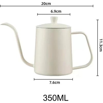 350/600ML Koffiepot met Deksel Lange Tuit Fijne Mond Pot 304 Roestvrij Staal Koffie Hand Brouwpot Handmatig Overgieten Koffie Tool