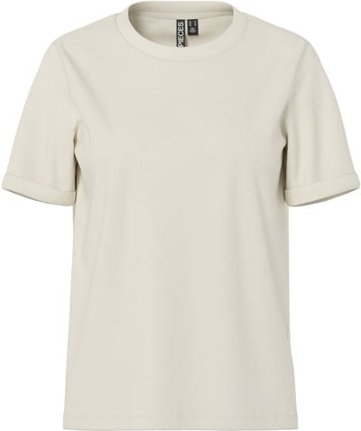 Pieces T-shirt Pcria Ss Fold Up Solid Tee Noos Bc 17086970 Birch Dames Maat - XS