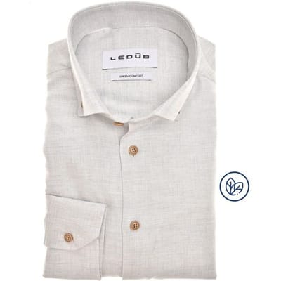 Ledûb Overhemd Natural Comfort Licht Blauw / male