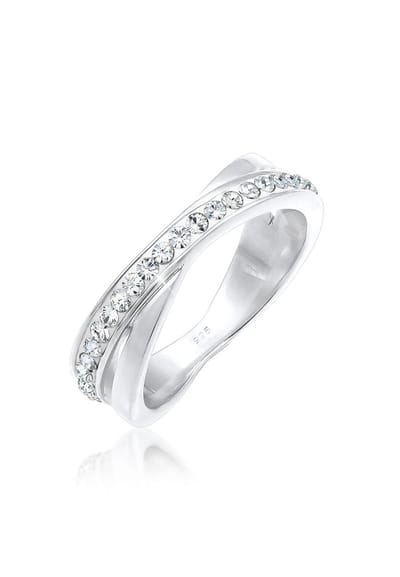 Elli - Ring - Dames Slag met Kristallen in 925 Sterling Zilver - Dames
