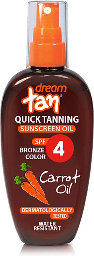 "Pharmaid Dream Tan Zonnebrandcrème Wortelolie Snelle Bruining SPF 4′ 100ml | Spray met vitamine A & E | Beschermt & Hydrateert"