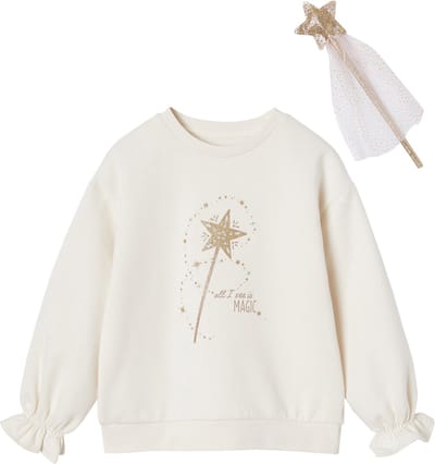 Vertbaudet Kerstdoos "magische toverstaf" voor meisjes sweater + toverstaf
