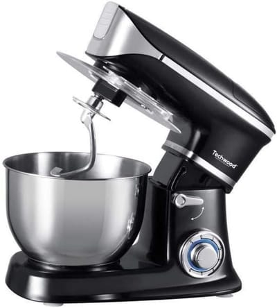 Krachtige Keukenmachine met Grote Kom (6,5L) - Zwart - 1300W Mixer & Kneedmachine