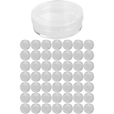 50 stuks 33 mm Cilindrische Transparante Horlogeonderdelen Opbergdoos Reparatie Onderdelen Koffer white