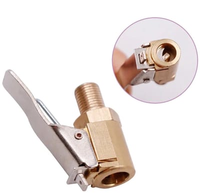 Actie4you® - Auto Ventiel Adapter - 8 mm - Clip Connector - Verloopnippel Pomp – Goud Zilverkleurig – M8 Draad