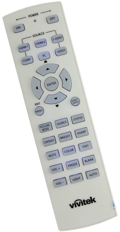 Afstandsbediening geschikt voor de VIVITEK H1085FD beamer, vervangt 5041824300 / 5041845500