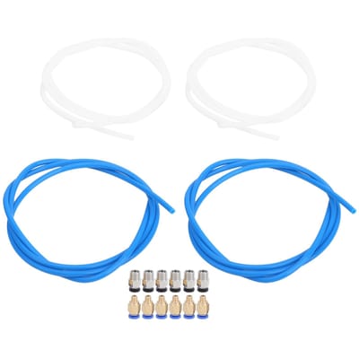 3D Printer Accessoires 2 Stuks Blauw 2 Stuks Wit PTFE Buis 6 Stuks M10+6 Stuks M6 Pneumatische Connector blue