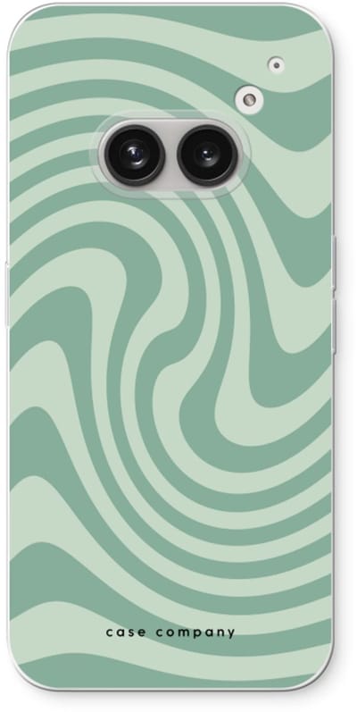 Case Company® - Hoesje geschikt voor Nothing Phone (2a) hoesje - Swirl Groen - Soft Cover Telefoonhoesje - Bescherming aan alle Kanten en Schermrand