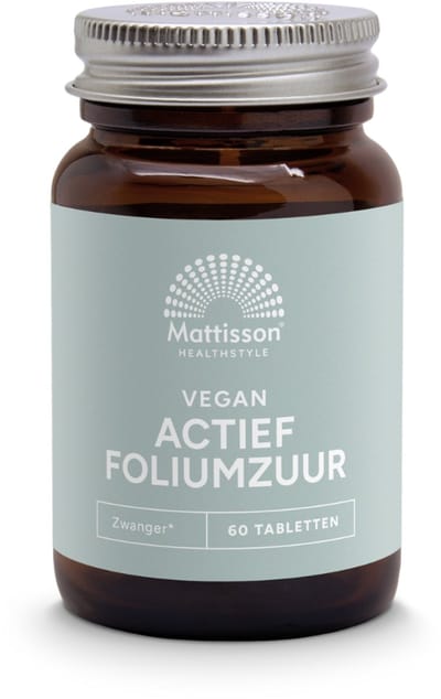 Mattisson - Actief Foliumzuur 400mcg - Folaat - Vitamine B11 - Voedingssupplement - 60 Capsules