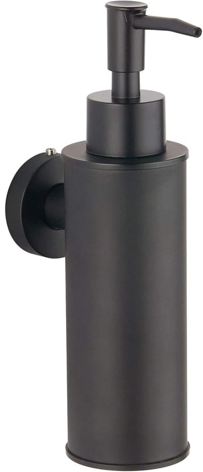 Wandmontage Zeepdispenser RVS 304 – Rond Design, Zwart – Duurzaam & Stijlvol voor Badkamer en Keuken