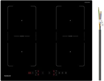 Inductiekookplaat - 60 cm - 7200 W - 4-zone met Flexibele Zones - Voor de Thuiskeuken