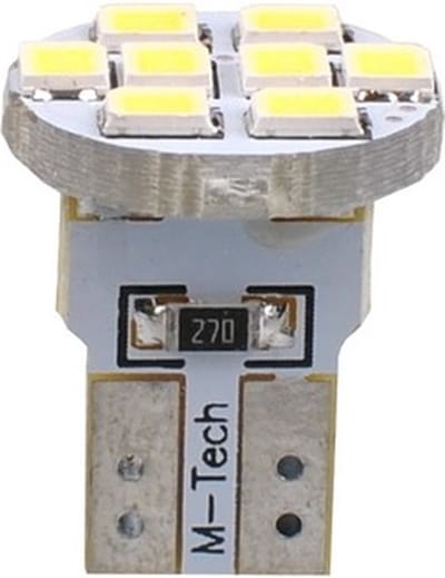 M-Tech LED W5W 12V - Basic 8x Led diode - Wit - Set