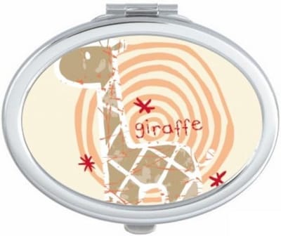 Compacte Make-up Spiegel - Handspiegel Pocket - Snel Bijwerken - Ontwerp Bedrukt Metaal - 7 x 6 cm - Multicolor