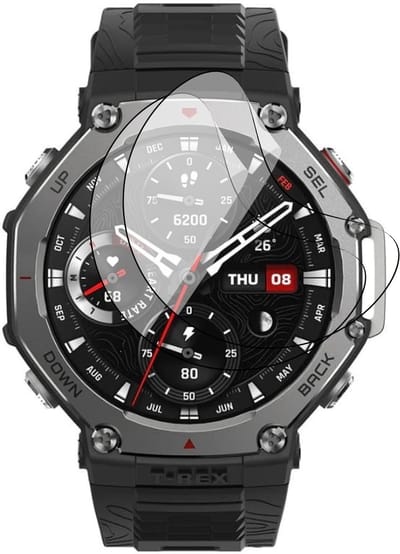 Screenprotector geschikt voor Amazfit T-rex 48mm - 2x FlexGuard Screen Protector