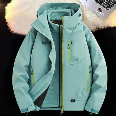 3-in-1 Werkkleding Jas met Capuchon voor Mannen Outdoor Bergbeklimmen Verdikte Thermische Jas voor Koppels 4XL